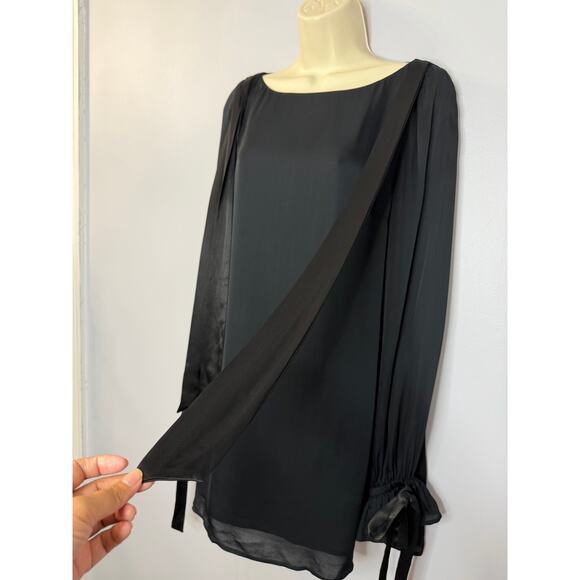 STONE COLD FOX  Lea Mini Dress Black BLD Long Sleeve Classic Romantic Sz S - Picture 9 of 11